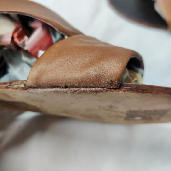 Free People Under Wraps Soft Brown Leather Strappy Slingback Flat Sandals 8 - Picture 15 of 15